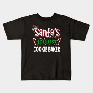 Santa's Jolliest Cookie Baker - Merry Xmas For Funny Christmas Kids T-Shirt